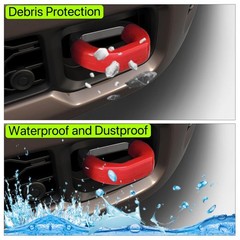 Custom Tow Hook Covers Compatible with 2019-2025 RAM 1500 for ram 1500, RED