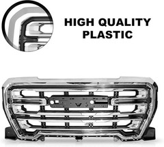 Front Upper Grille for 2019 2020 2021 2022 GMC Sierra 1500 Chrome Grill Bumper