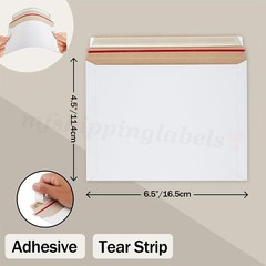 6.5 x 4.5 RIGID FLATS CARDBOARD ENVELOPE MAILERS DOCUMENT PHOTO SHIPPING WHITE
