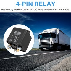 12V 100Amp 4-Pin Heavy Duty ON/OFF Split Relay For Auto Boat Van Black L1O1