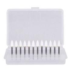 Dental White Polishing Stone Flame Cone Round/Ceramic Diamond Grinding Burr Bur