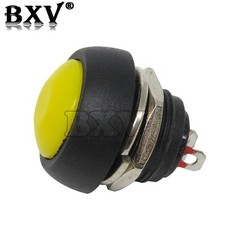 6X Black M4 12mm Waterproof Momentary ON/OFF Push Button Round SPST Switch
