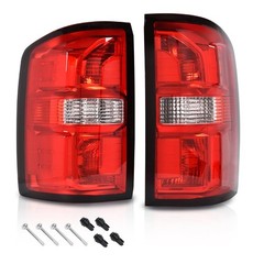 Tail Light Assembly w/o Bulbs GMC Sierra 1500 2014-2018 Red Lens Clear Bottom