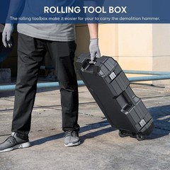 Eneacro 1700W SDS-Hex Demolition Hammer With Wheeled Carry Case & Accessories
