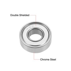 R6ZZ Deep Groove Ball Bearing 3/8″x7/8″x9/32″ Shielded GCr15 Bearings 2pcs