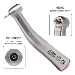 Dental 1:5 1:1 Red Contra Angle Low Speed Handpiece w/ Optic Fiber LED X95L/X25L