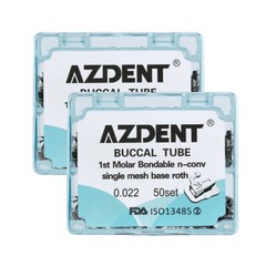 AZDENT Dental Orthodontics Buccal Tubes 1st 2nd Molar Tube Roth MBT0.022 0.018