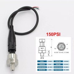 5V Fuel Pressure Transducer 100/150/200/300/500/1000/1600Psi for Oil Air Water