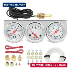 MH 2inch 52mm Triple Gauge Set, Oil Pressure Gauge (0-100PSI) +Water Temperature