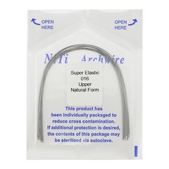 100pcs Dental Ortho Arch Wire Natural Niti Stainless S Round Rectangular Ovoid