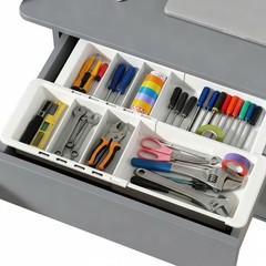PercyEffie 2pcs Drawer Organizer Expandable with Insert Adjustable Lightwhite