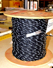 100 FT. Striped Hookup Wire, 10AWG, SXL Cross-linked, BLACK/WHITE FREE SHIP!