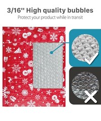Fosmon Christmas Holiday Gift Self Seal Poly Bubble Mailer 0 2 5 Padded Envelope