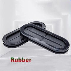 Oval Rubber Grommet Closed Blind Plug Bung Bungs For Wiring Cable Protect Black
