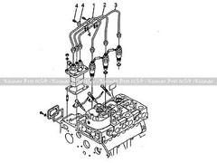 New Kumar Bros USA Fuel Injector Pipe set FITS Bobcat 643 “KUBOTA D1402”