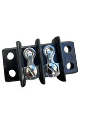 Barrier Strip Dual Barriers 2 Position Terminal CINCH Black 2 Screw Connectors