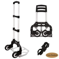 176lbs Folding Hand Truck Dolly Cart Wheeled Luggage Moving Trucks + Bungee Cord