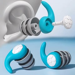 Reusable Silicone Ear Plugs Noise Cancelling Earplugs Protector Study Sleep Swim