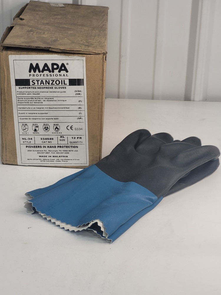MAPA PROFESSIONAL 334949 STANZOIL NEOPRENE GLOVES #NL-34, XL 1 Pair k9