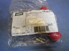 1 HUBBELL HBLM3FR Triple Connector Tri – Tap Red Taper Nose 400 amps, 600 v. NEW