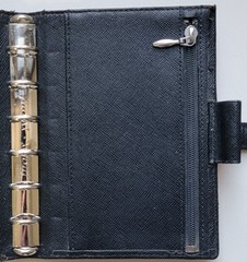 Vintage Filofax Pocket Portobello – Black Italian Textured Leather