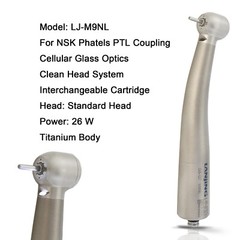 COXO Dental Turbine Fiber Optic High Speed Handpiece NSK Coupler 4 Hole 6 Pin
