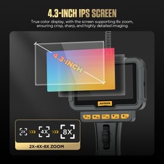 Endoscope Camera 1080P HD Articulating Borescope Inspection Camera 210° 6.25mm