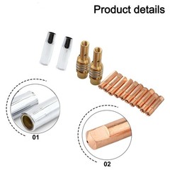 14PCS For MB15 15AK MIG Welding Gun Accessory Kit .030 Inch Contact Tip Nozzle