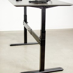 VIVO Black Universal Steel Clamp-on Desk Stabilizer Bar | Bracket Support System