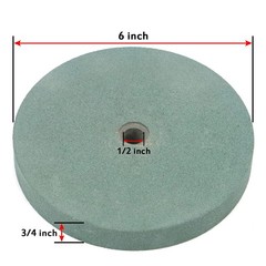 6 Inch Bench Grinder Grinding Wheel & Wire Wheel Brush with 1/2” Arbor, 120 Gri