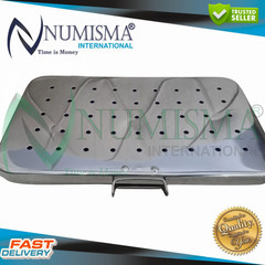 OPHTHALMIC STERILIZATION BOX STAINLESS STEEL 6” x 10” inches with Silicone Pad