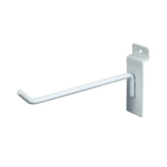 Dazzling Displays Slatwall Accessories: Box of 12 White Metal