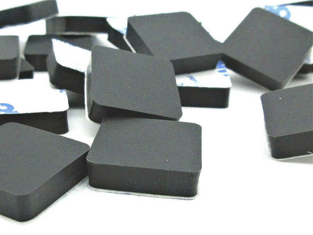 1″ Sq Rubber Feet Electronics and Desktop Equipment Various Pack Sizes