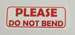*PLEASE DO NOT BEND” Labels – 1″ x 2 5/8″ – ( 600 Total ) – 30 per sheet