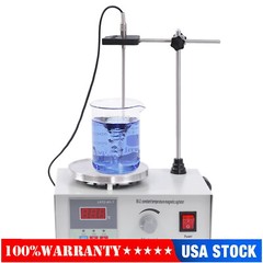 2000ml Magnetic Stirrer 85-2 w/ Heating Plate Digital Hotplate Mixer Stir Bar 5W