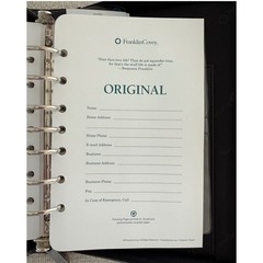 Franklin Covey Leather Planner Binder 7 Ring Retractable Handles Black 8 x 10