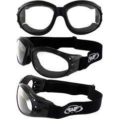 4 Pairs of Global Vision Eliminator Goggles Black Clear Smoke Yellow + Red Lens