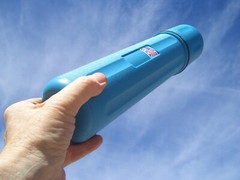 BLUE TRANSPORT CANISTER FOR GEIGER COUNTER PANCAKE PROBE 44-9 ; $22.00 + S/H