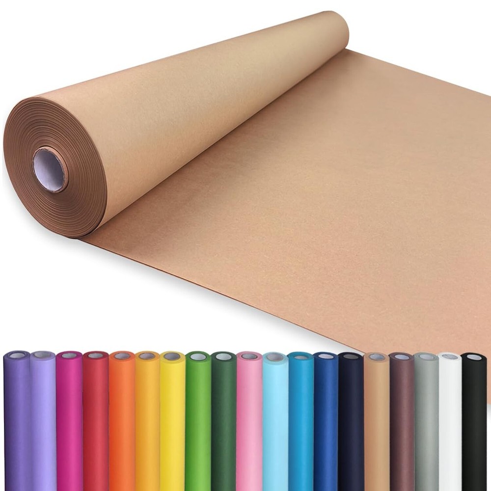 PerkHomy 36″ x 2,400″ (200′) Brown Kraft Paper Roll for Craft Bulletin Board …
