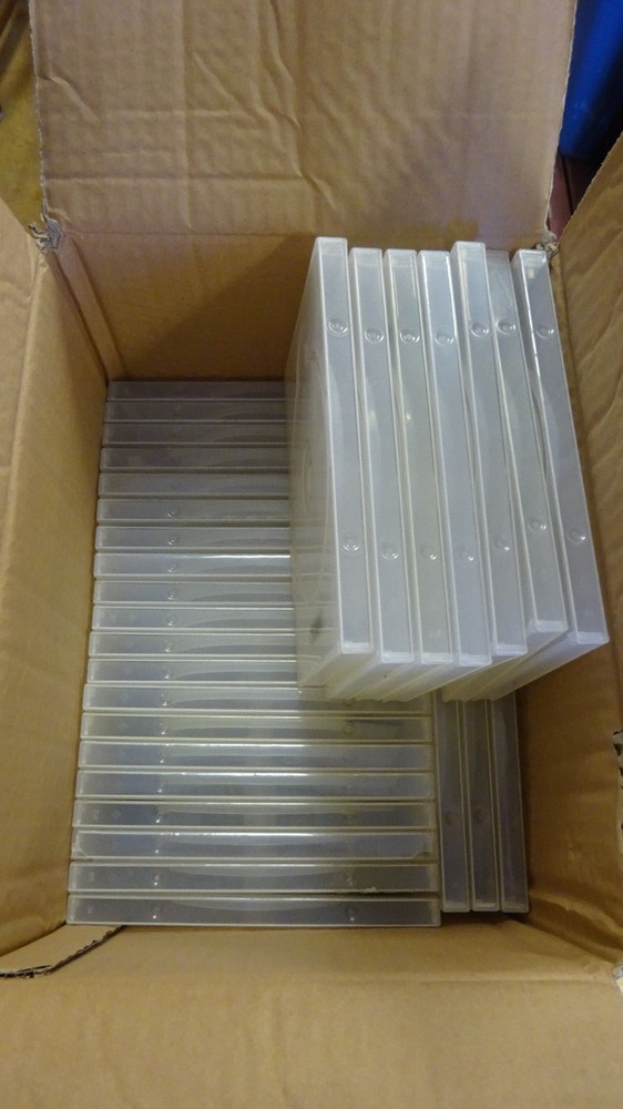 LOT of 25 Nexpak SecureCase DVD Sleeveless Security Cases w/ Blue Locking Clips