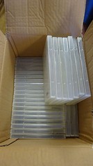 LOT of 25 Nexpak SecureCase DVD Sleeveless Security Cases w/ Blue Locking Clips