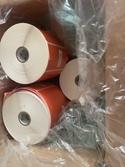 Zebra Orange 4×6 Lacked- 1″ Core – 5 Rolls Of 430 Labels Each 2k Plus Labels