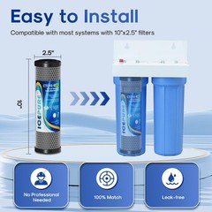 1 Micron 2.5″ X 10″ Whole House Cto Carbon Sediment Water Filter Cartridge