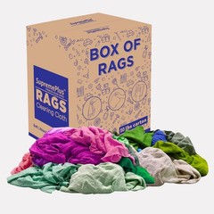 Colored Knit Rags 50 LB Box – T-Shirt Wiping Bulk Cleaning Cloths