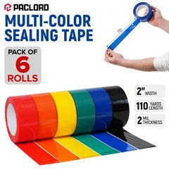 2″ x 110 Yards Multi-Color Packing Tape, 6 Colors Pack – 2.0 Mil Carton Sealing