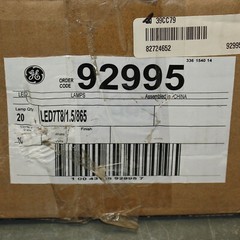 (15) GE 18″ T8 LED Lamps 92995, Medium Bi-Pin G13, 5000K, 6W, 700lm, Light Bulb