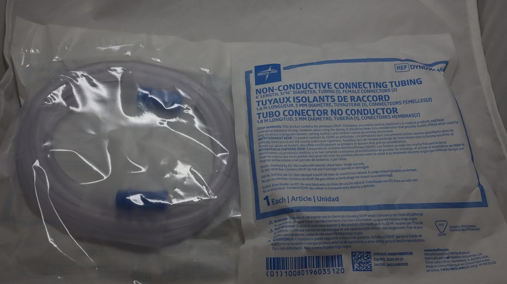 Medline DYND50216 6′ non-conductive connecting tubing new lot of 2 exp 2027+