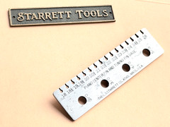 Rare Antique The L.S. Starrett Co. Hardened Steel Piano Center & Tuning Pin Gage