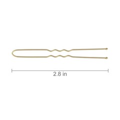 2.8 Inch U Shaped Hair Pins for Women Girls, Long 1 Count (Pack of 100), Gold