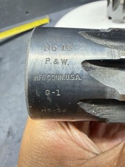 Lot of 3 P&W HSS Shell Reamers 1.6882 1.7038 1.7507 W/ Arbor Made In USA